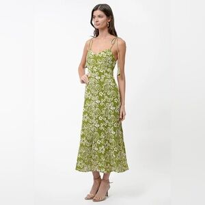 ADELYN RAE TRINA CORDED TEXTURED SLIP MIDI DRESS